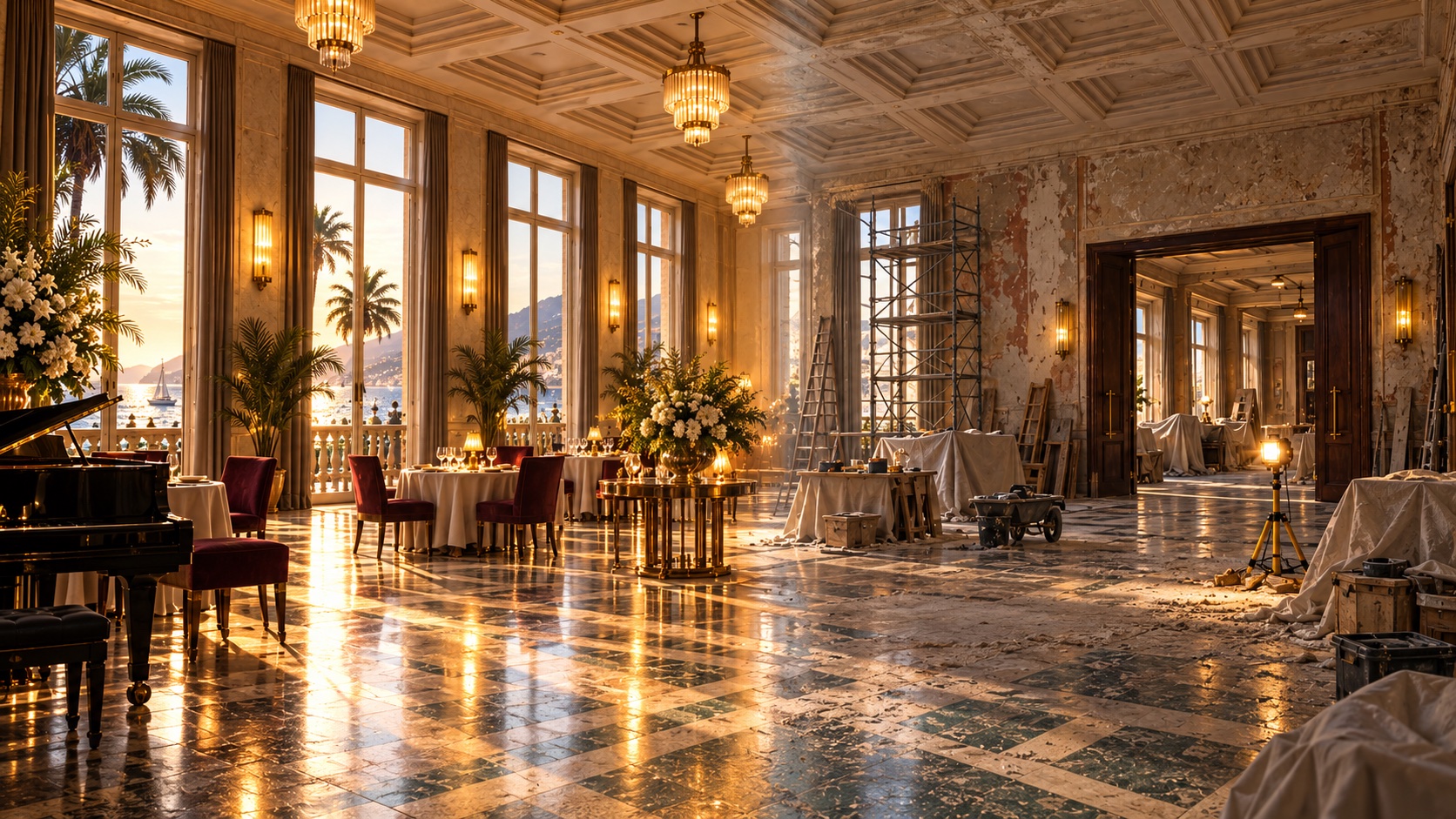 Hôtel Orphée’s ballroom in The Parallax Files.